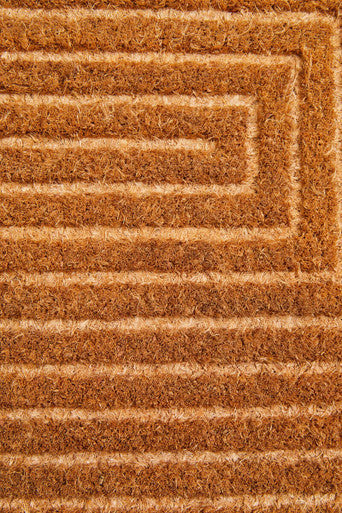 Orsina Filta Geometric Embossed Coir Doormat – Modern Outdoor Mat