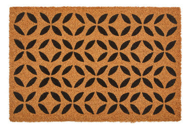Orsina Flower Coir Doormat – Modern Floral Entryway Mat for Outdoors