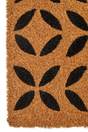 Orsina Flower Coir Doormat – Modern Floral Entryway Mat for Outdoors