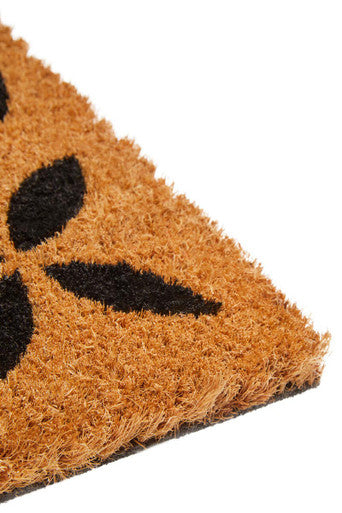 Orsina Flower Coir Doormat – Modern Floral Entryway Mat for Outdoors