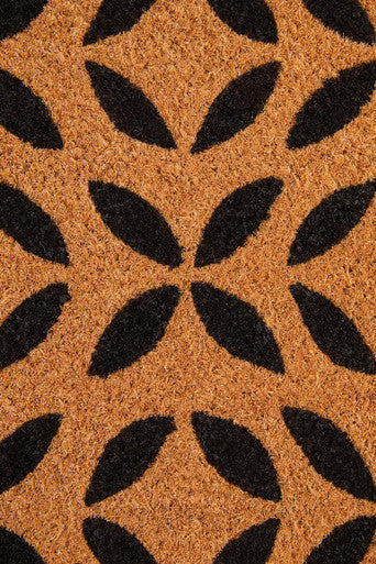 Orsina Flower Coir Doormat – Modern Floral Entryway Mat for Outdoors