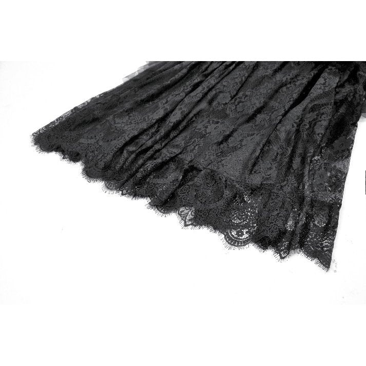 Dark In Love Seraphina Gothic Tulle Maxi Skirt – Black Lace Victorian
