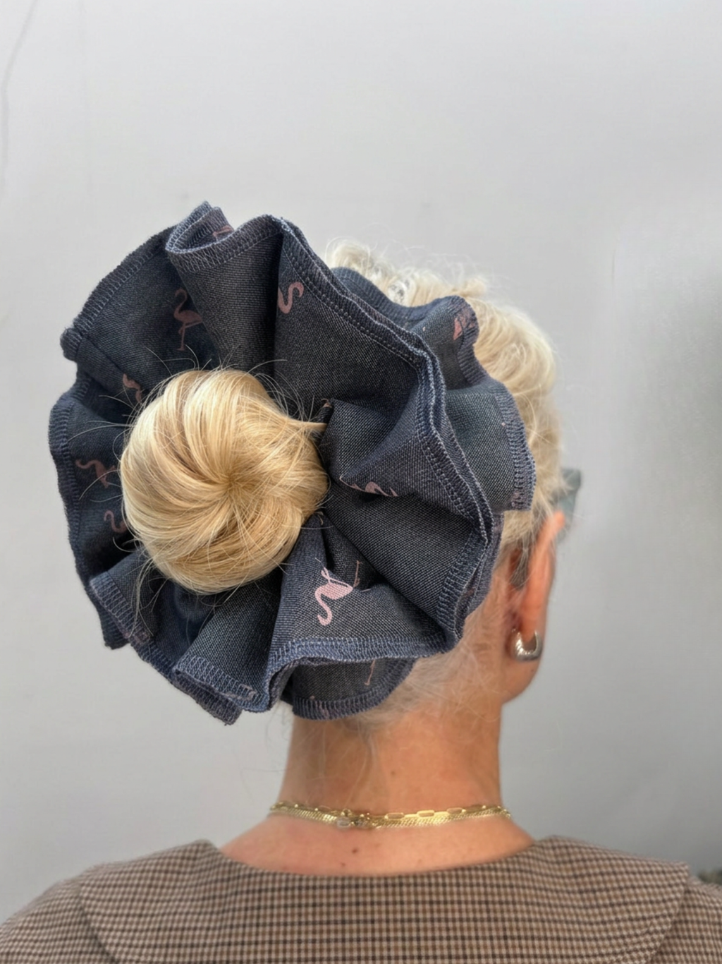 No More Nobody Azaria Organic Cotton Floral Scrunchie – Burgundy
