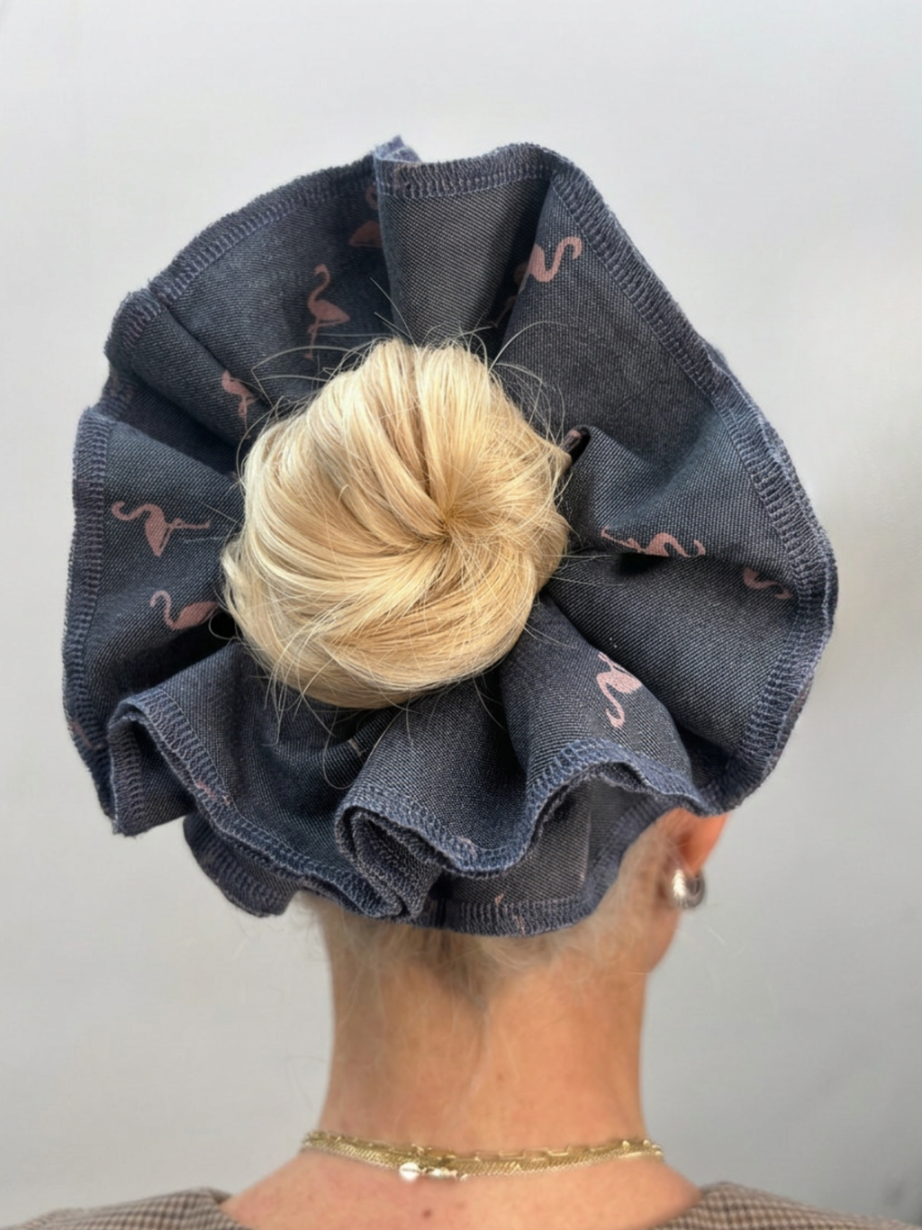 No More Nobody Azaria Organic Cotton Floral Scrunchie – Burgundy