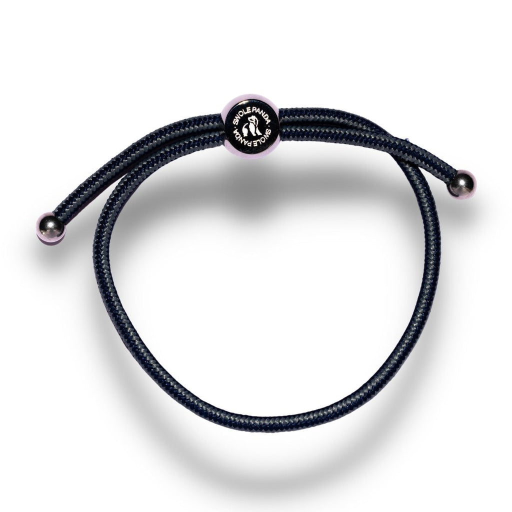 Swole Panda Grey Stripe Rope Bracelet – Recycled Ocean Plastic Unisex