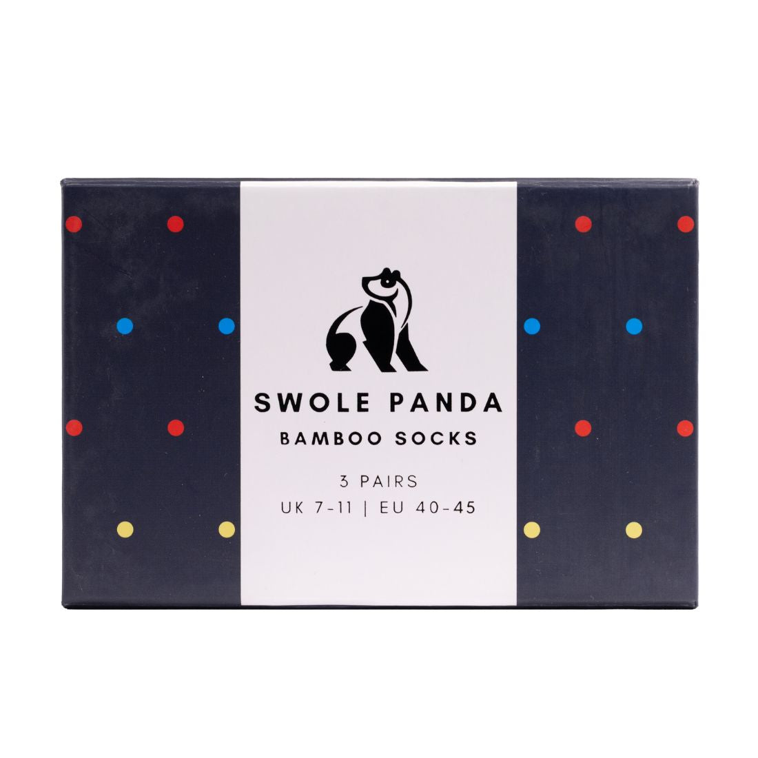 Swole Panda Men's Bamboo Socks Gift Box – 3 Pair Multi Spot Set