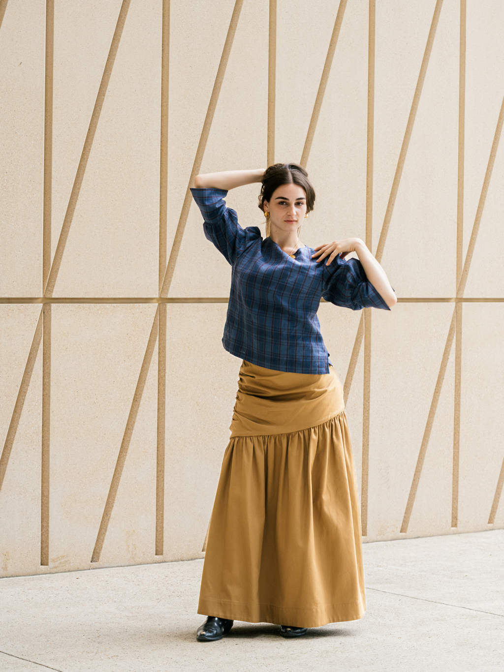No More Nobody Hilda Gathered Maxi Skirt – Organic Cotton Handmade
