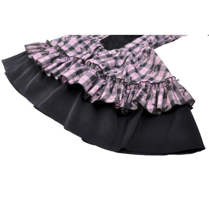 Dark in Love Ellery Pink Butterfly Dress with Bell Sleeves