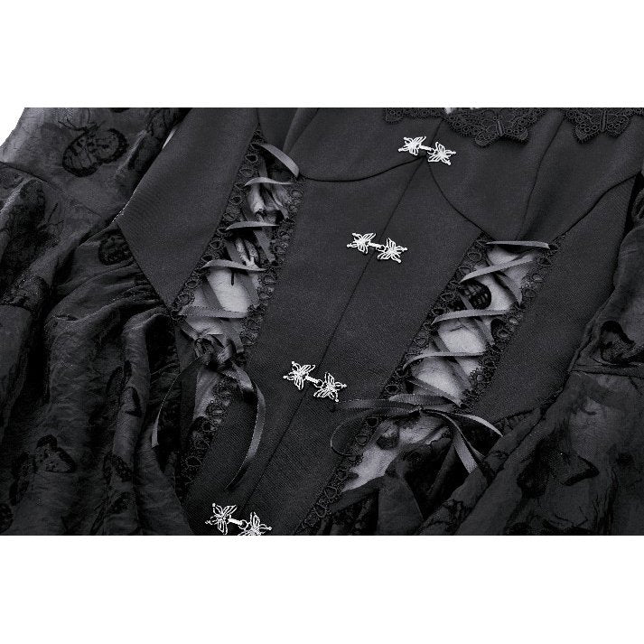 Dark in Love Blanche Butterfly Dress – Victorian Gothic Lace Gown