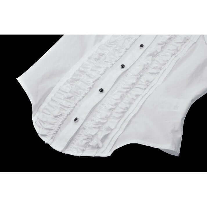 Dark in Love Queeny White Gothic Demon Shirt – Cotton Corset Top