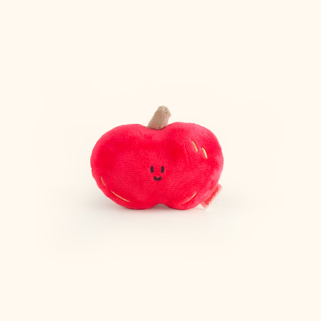 LuLuFun Studio Red Apple Plush Bag Charm | Kawaii Soft Keychain Accessory