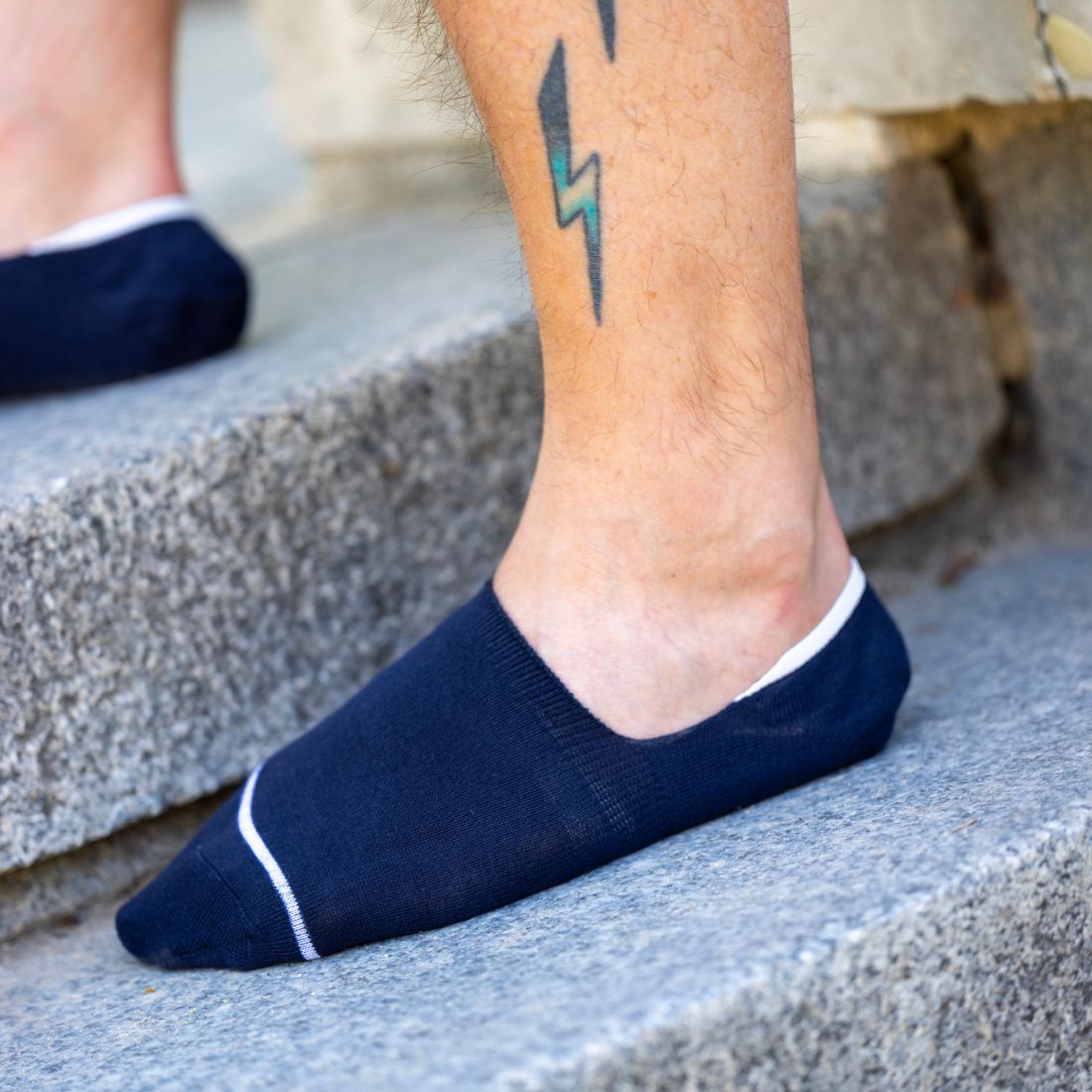 Swole Panda Navy No-Show Bamboo Socks | Breathable Invisible Socks
