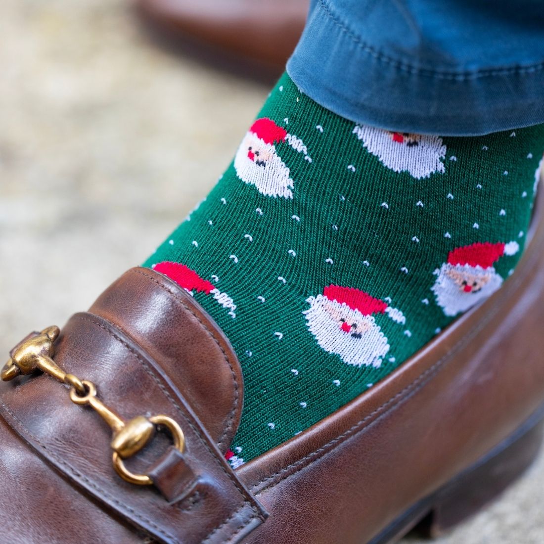 Swole Panda Santa Claus Bamboo Socks – Festive Christmas Holiday Apparel