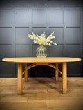 Solid Oak Oval Dining Kitchen Table 190cm – Designer David Gregson