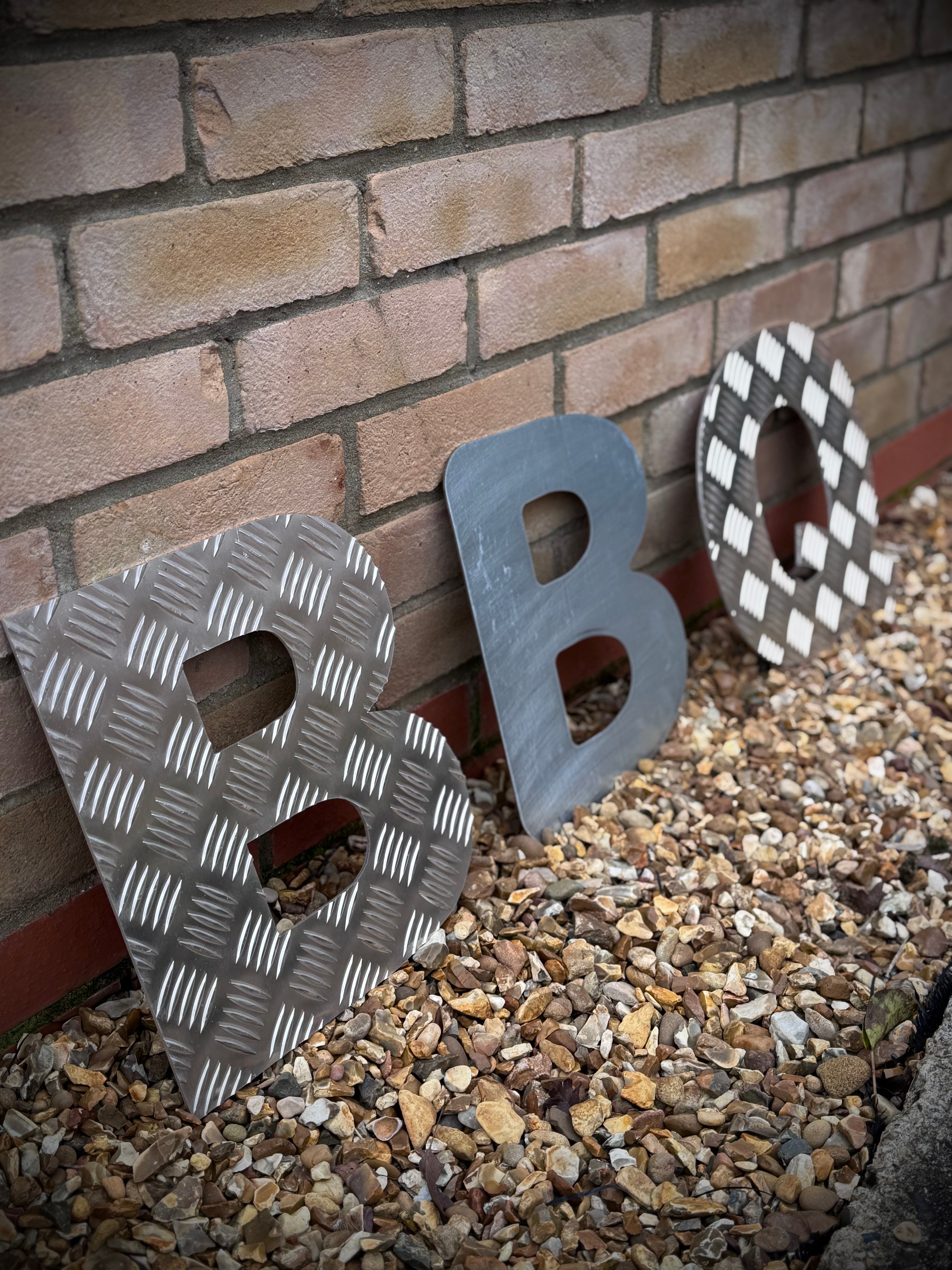 BBQ Steel Lettering 12 inch