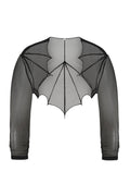 Necessary Evil Cybele Black Mesh Bat Wing Bolero – Gothic Shrug