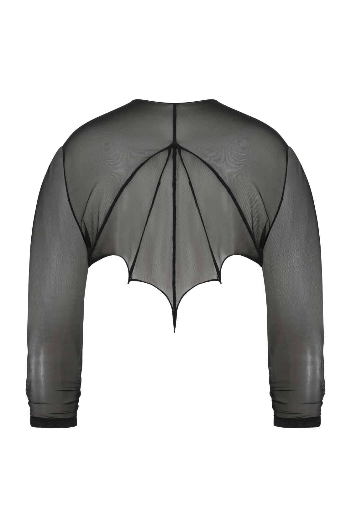 Necessary Evil Cybele Black Mesh Bat Wing Bolero – Gothic Shrug