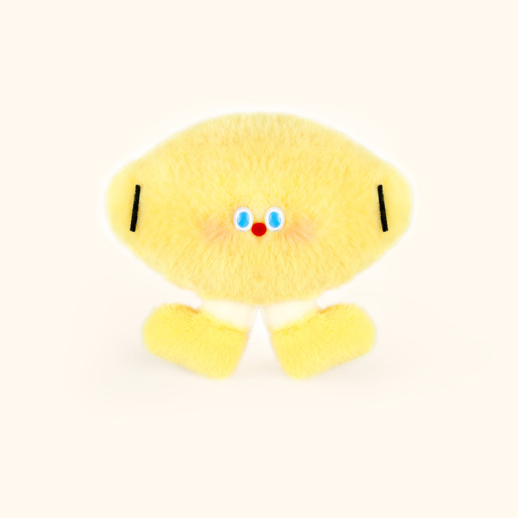 Lemon Plush Charm – Handmade Polar Fleece Mini Toy by LuLuFun Studio