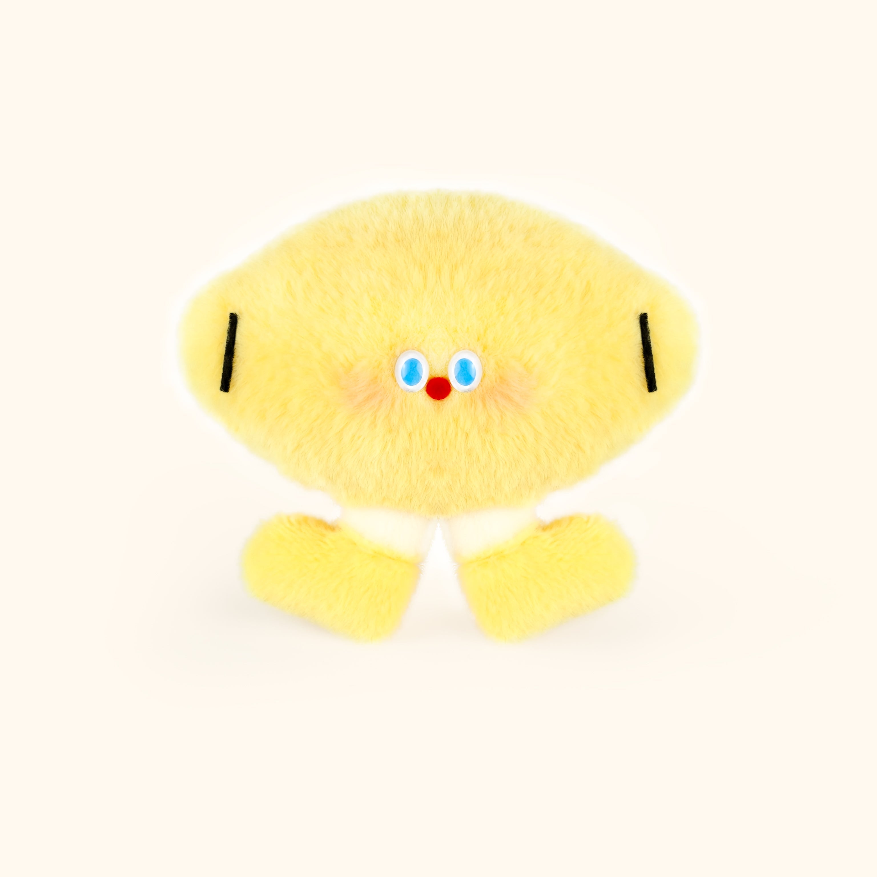 Lemon Plush Charm – Handmade Polar Fleece Mini Toy by LuLuFun Studio