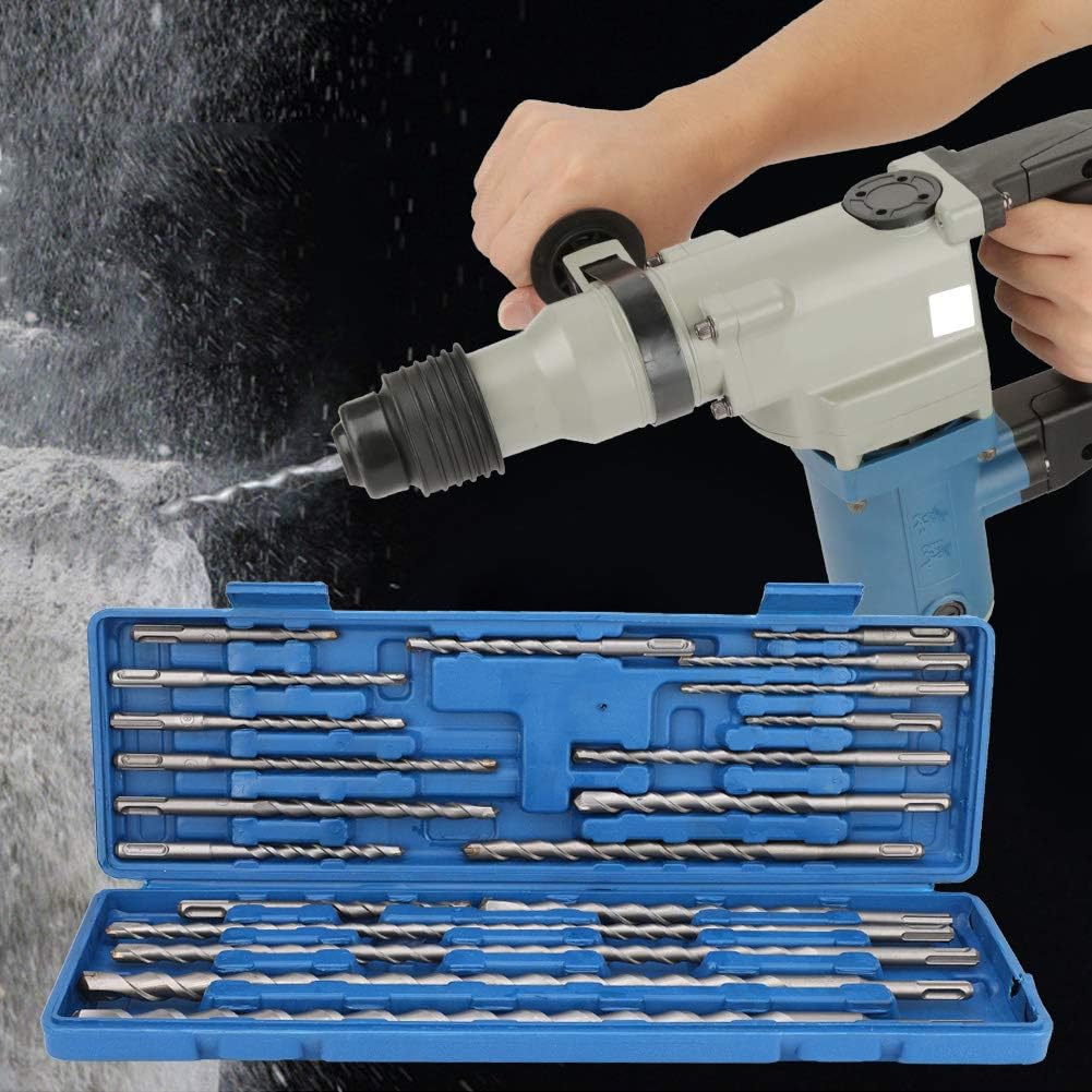 Massive Discounts SDS Masonry Drill Bit Set - 20pcs Carbide Tipped Steel