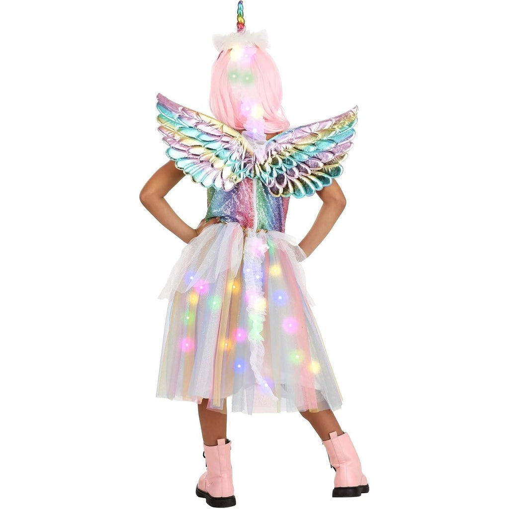 Massive Discounts Girls Unicorn Princess Costume with Wings | 7-8 Years