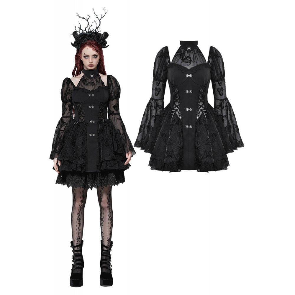 Dark in Love Blanche Butterfly Dress – Victorian Gothic Lace Gown