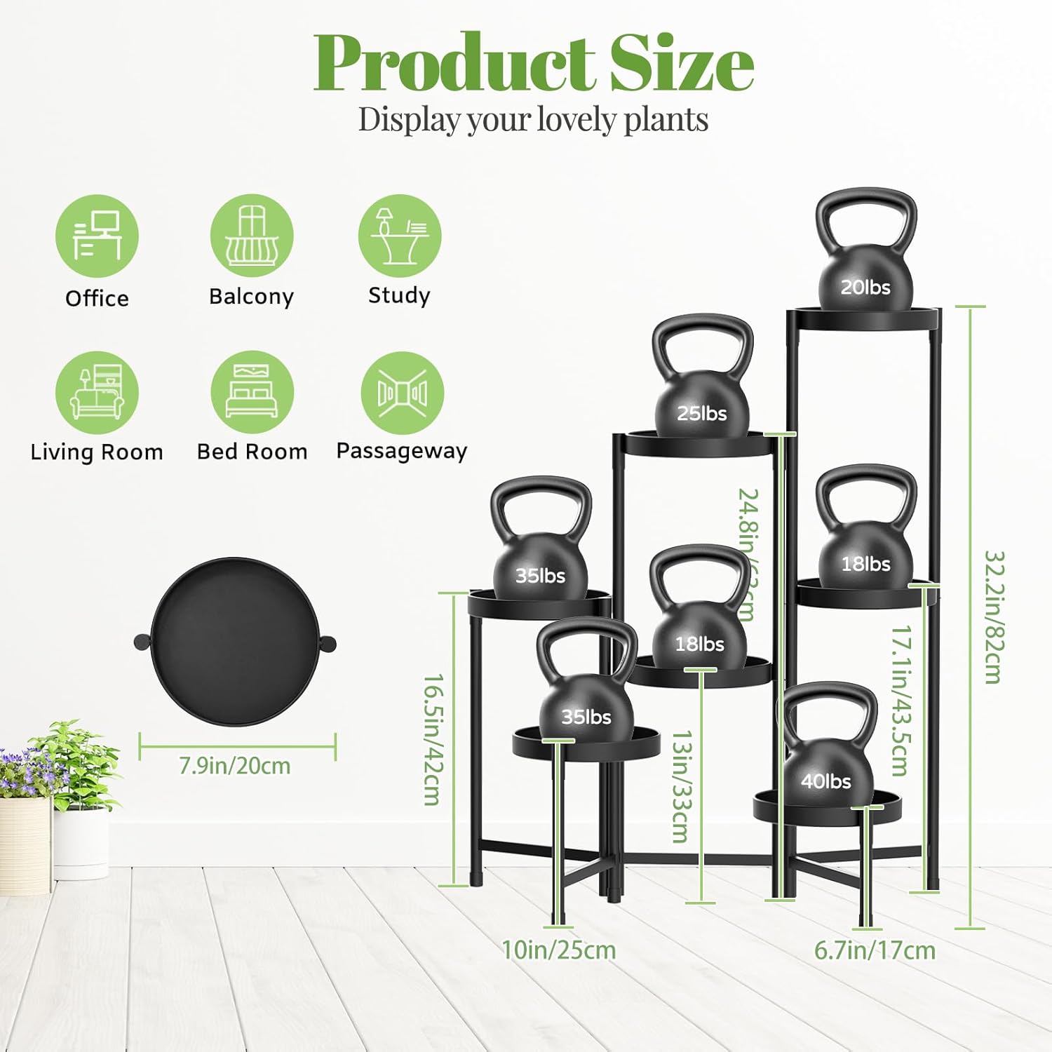 Massive Discounts 7 Tier Metal Plant Stand – Foldable Corner Shelf