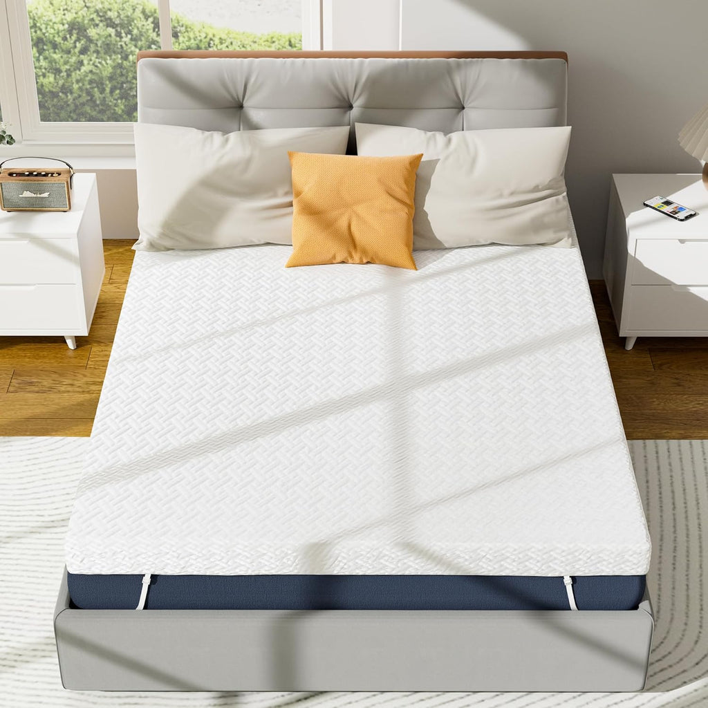 Hawthyhome 3 Inch Double Memory Foam Mattress Topper | Cooling Gel