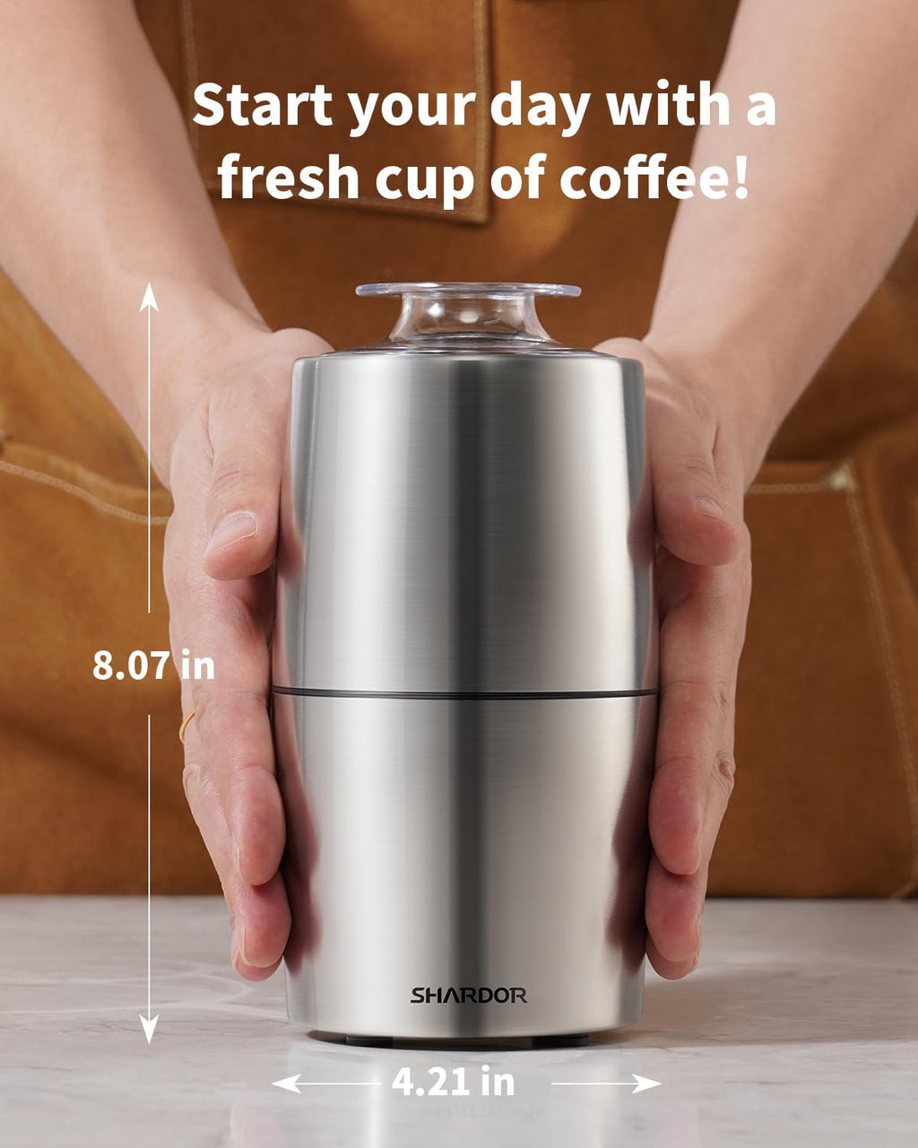 SHARDOR Electric Coffee Grinder | 300W Stainless Steel Quiet Spice Mill