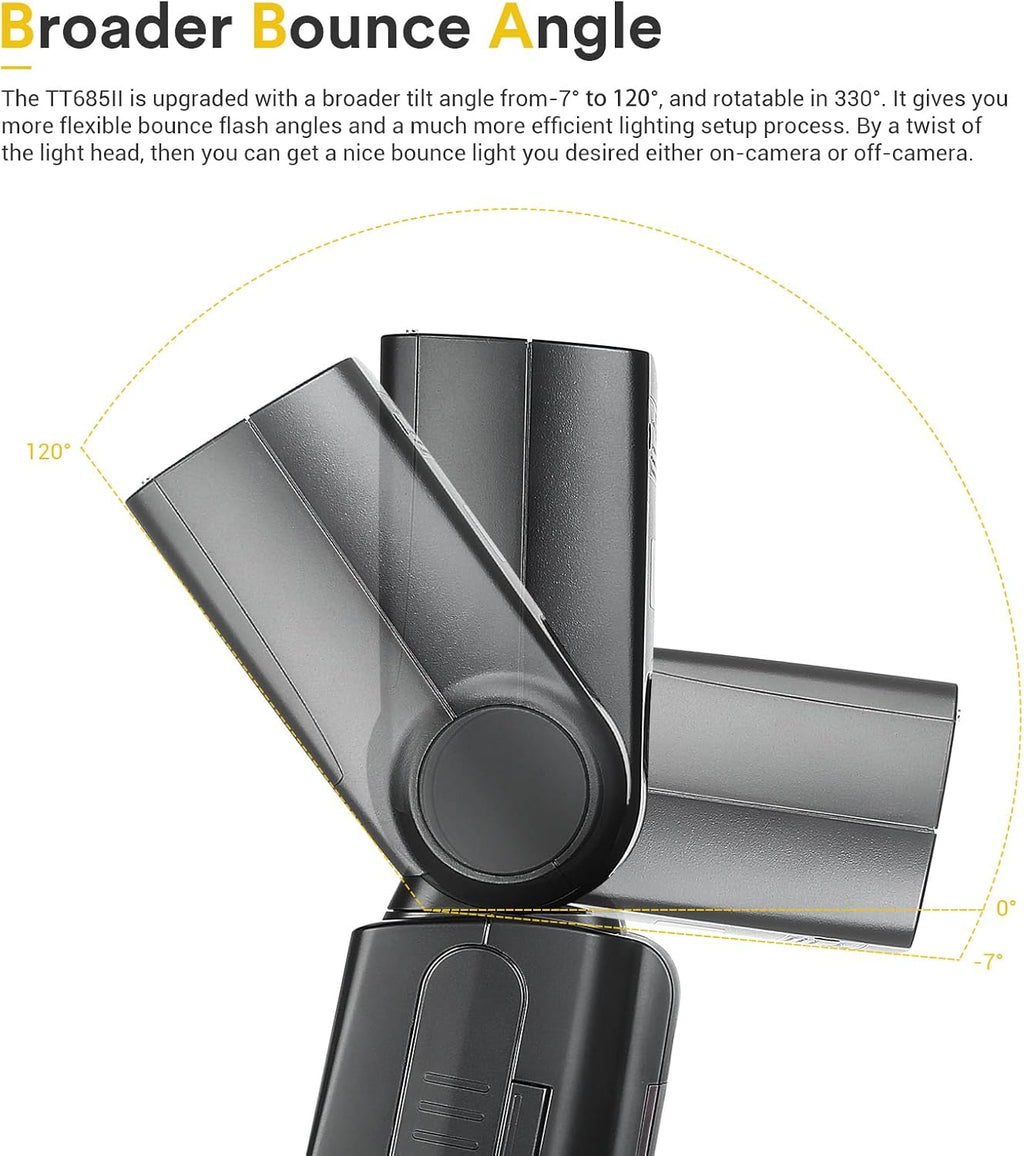 Godox TT685II-F TTL Camera Flash Speedlite for Fuji – GN60 2.4G HSS