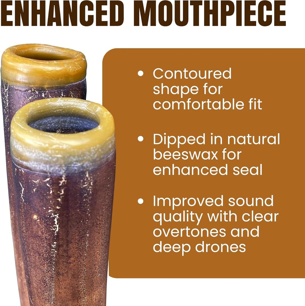 World Percussion USA Modern Didgeridoo – Hand-Fired with Beeswax Mouthpiece