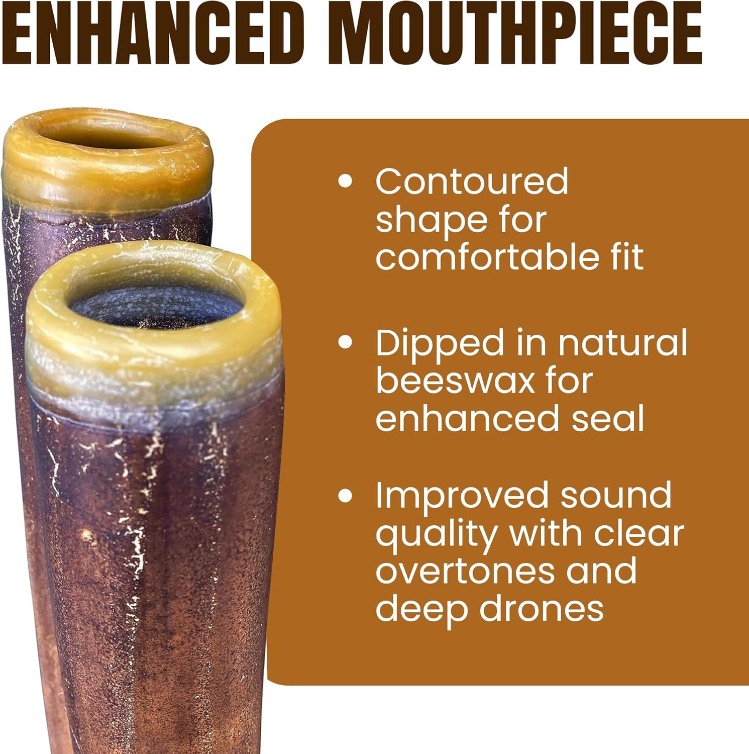 World Percussion USA Modern Didgeridoo – Hand-Fired with Beeswax Mouthpiece