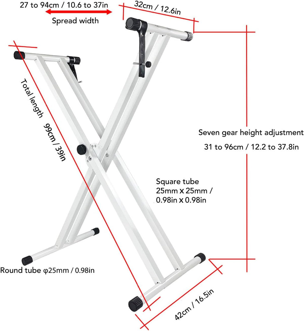 Massive Discounts Double X Keyboard Stand – Adjustable 7 Heights