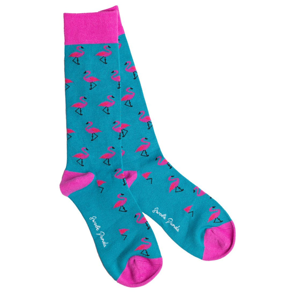 Swole Panda Bamboo Socks Bundle – 4 Pack Elephant & Flamingo Prints