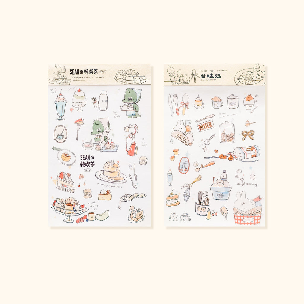 Afternoon Tea Washi Sticker Sheet - A Gator Life Cute Journaling Decor