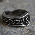 Othila Letter O Rune Ring - Adjustable