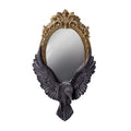 Alchemy Gothic Raven's Gaze Wall Mirror – Gold Baroque Bird Decor