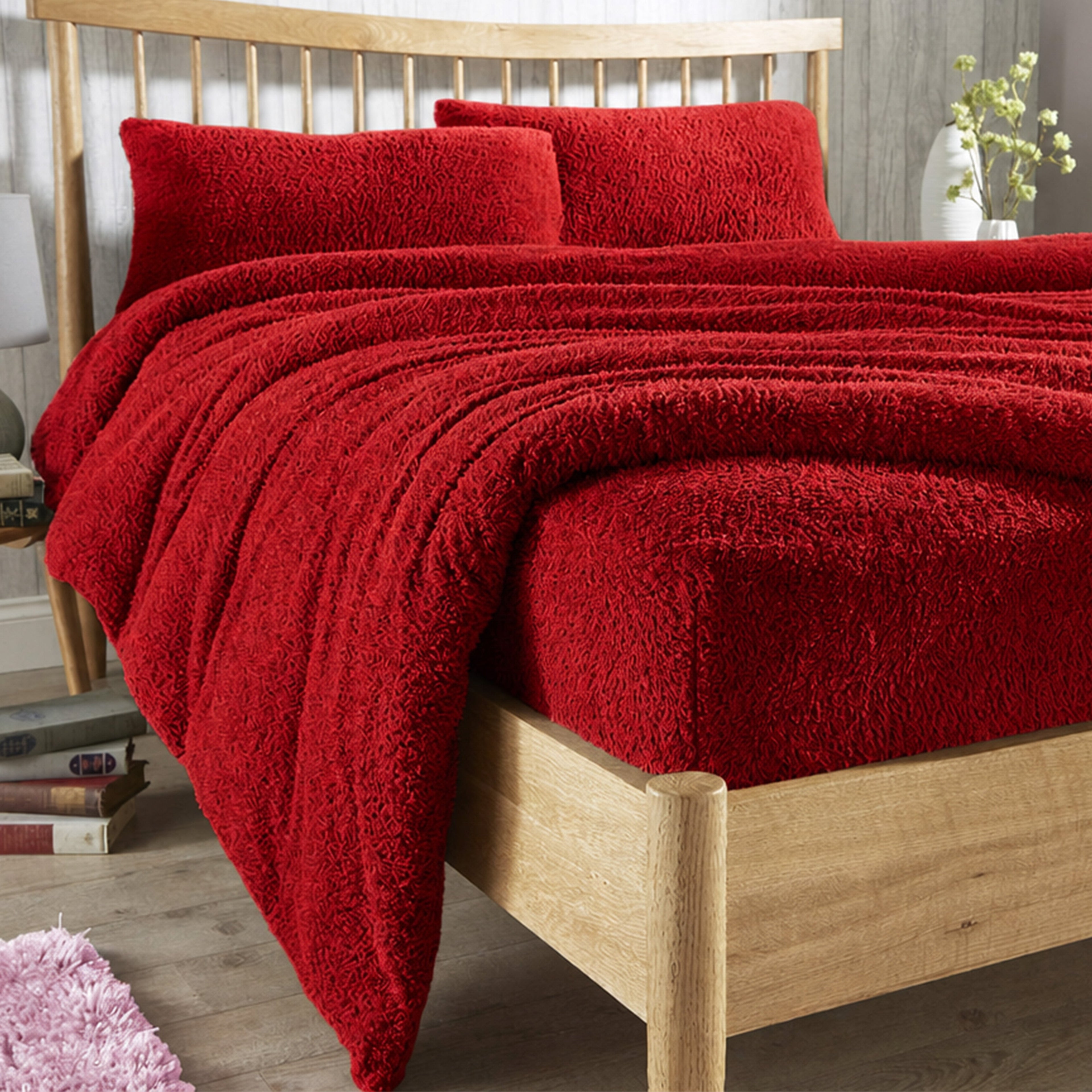 OLIVIA ROCCO Teddy Fleece Extra Deep Fitted Sheet | Thermal Winter Bedding