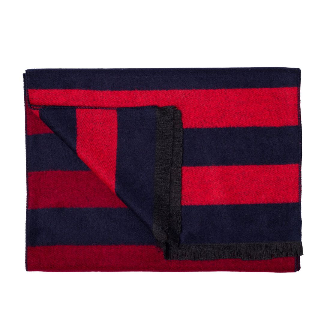 Swole Panda Burgundy & Red Stripe Bamboo Scarf – Sustainable & Breathable