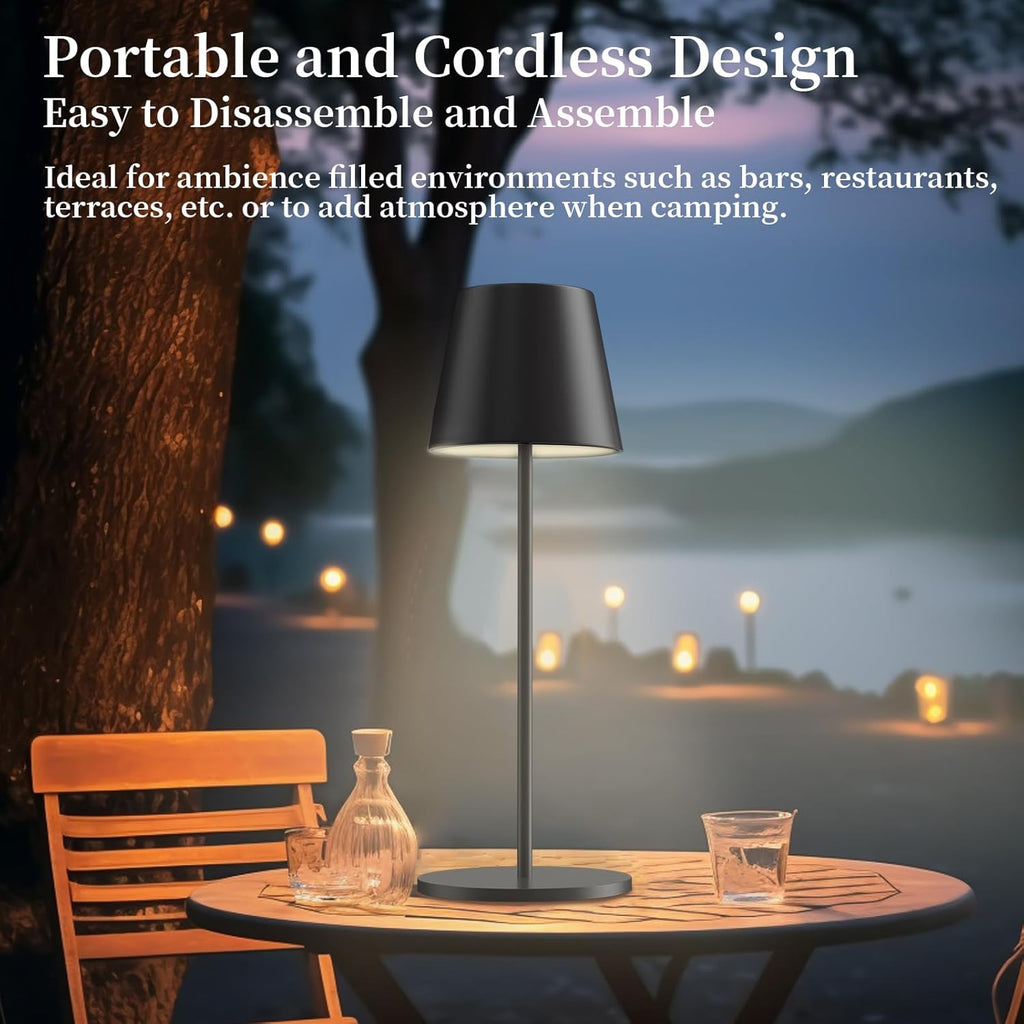 Trayvespace Rechargeable Table Lamp 2-Pack | Dimmable IP54 Waterproof