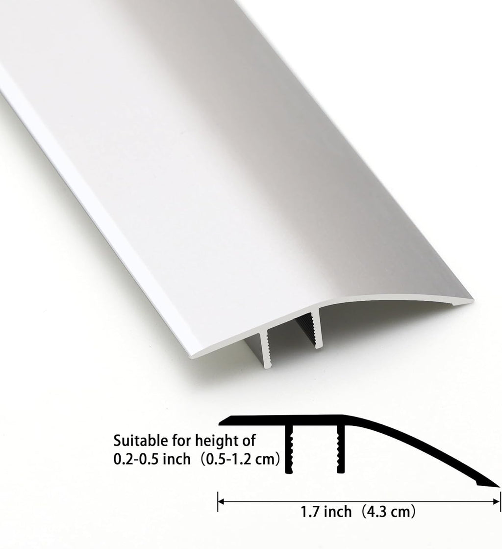 Massive Discounts Aluminum Floor Transition Strip – Matte Silver 0.9m