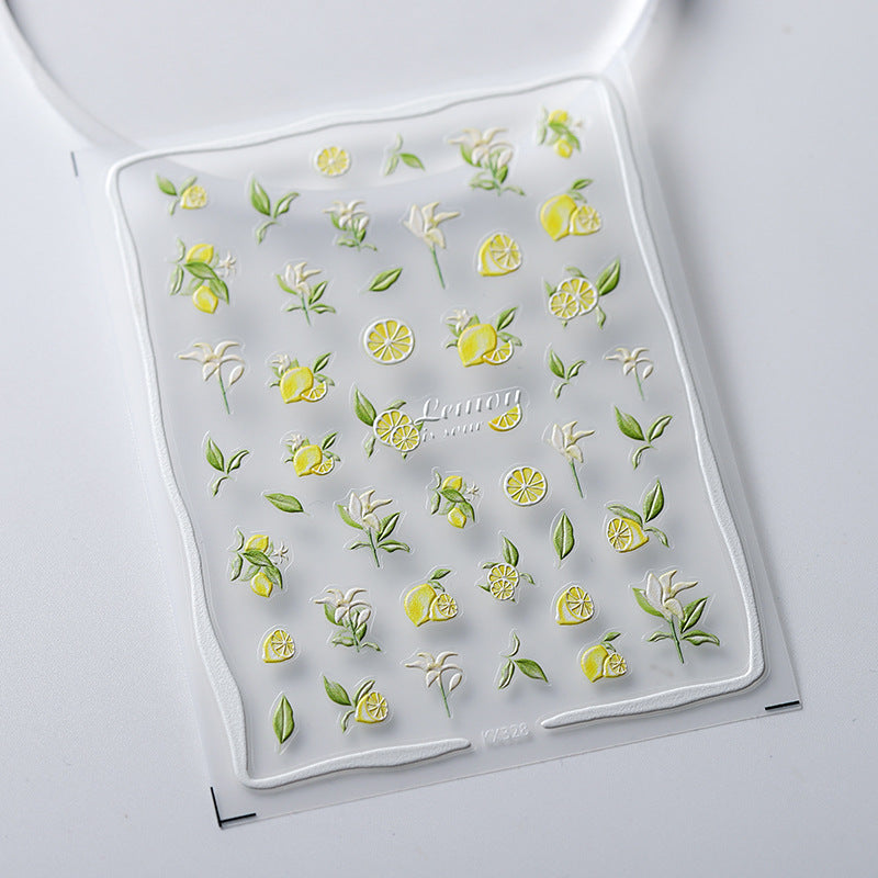 Summer Lemon Nail Deco Stickers – LuLuFun Studio Ultra-Thin Decals