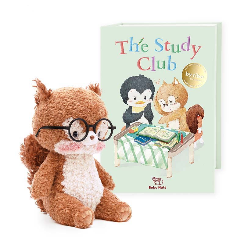 LuLuFun Studio Bobotta Squirrel Plush Toy – 25cm Stuffed Animal Gift Set