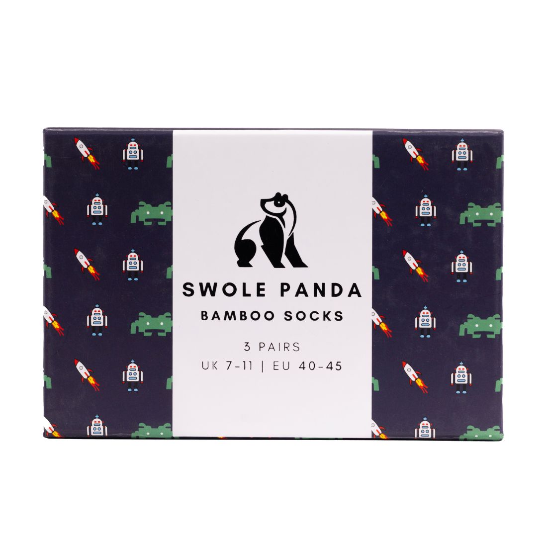 Swole Panda Outer Space Bamboo Socks Gift Box – 3 Pair Men's Set