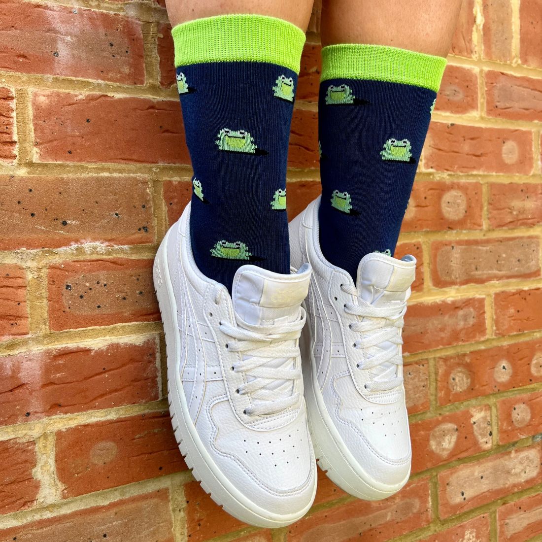 Swole Panda Frog Bamboo Socks – Sustainable Royal Blue Novelty Socks