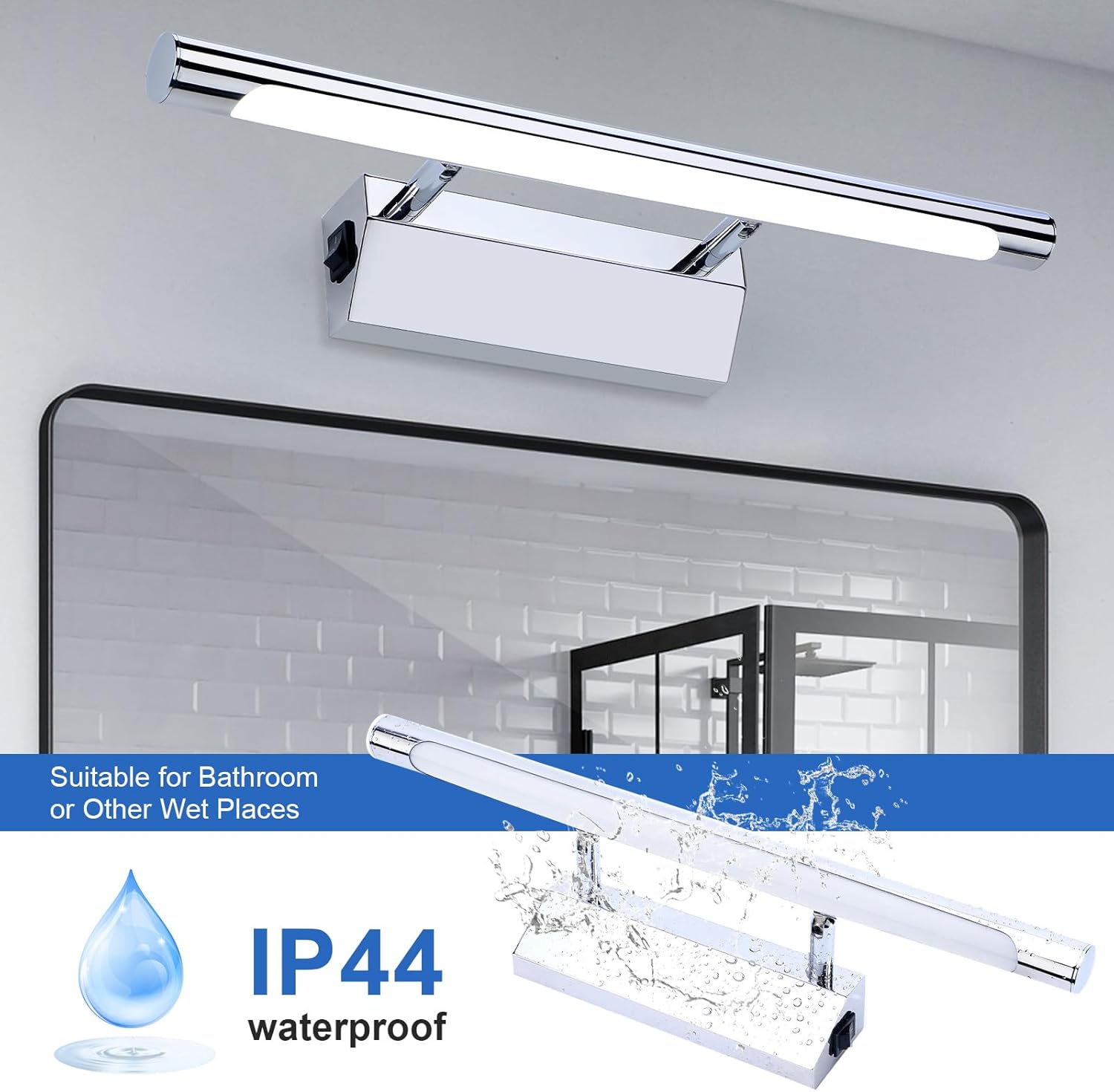 Massive Discounts LED Vanity Mirror Light | IP44 Waterproof & Adjustable