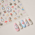 Bunny Nail Deco Stickers by LuLuFun Studio | Ultra-Thin Manicure Decals