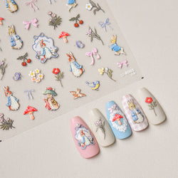 Bunny Nail Deco Stickers by LuLuFun Studio | Ultra-Thin Manicure Decals