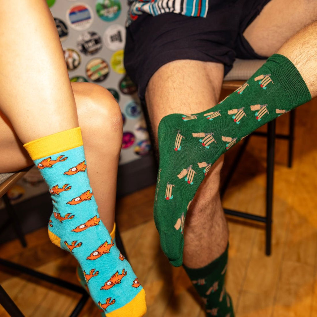 Swole Panda Guppy Fish Bamboo Socks – Sustainable & Breathable