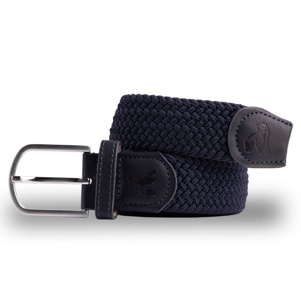 Swole Panda Navy Woven Belt – Recycled Elasticated Sustainable Belt